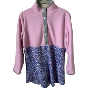 Marley Lilly Women's Jacket Pink Fleece‎ Button Colorful Girly Preppy